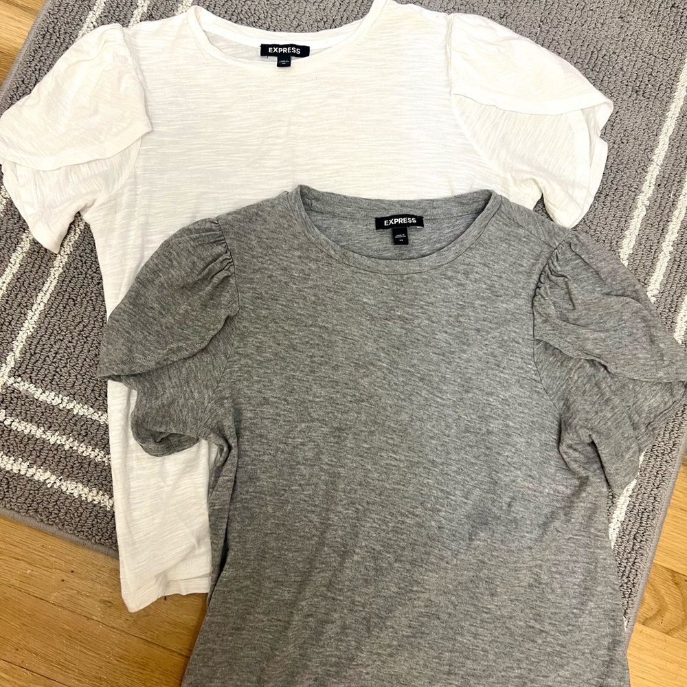 Express T Shirts with puffy sleeves